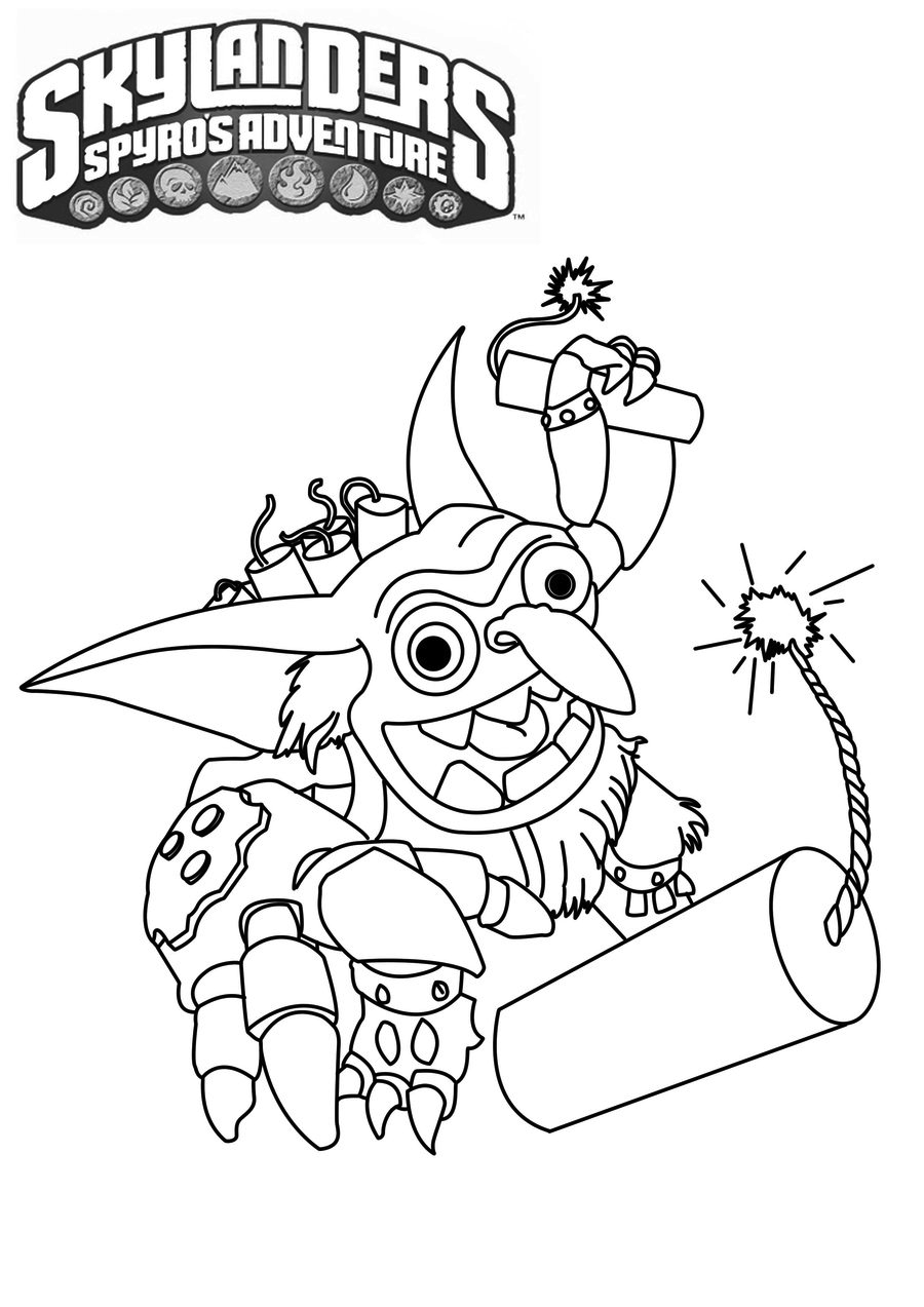 Coloring page: Skylanders (Cartoons) #43572 - Free Printable Coloring Pages