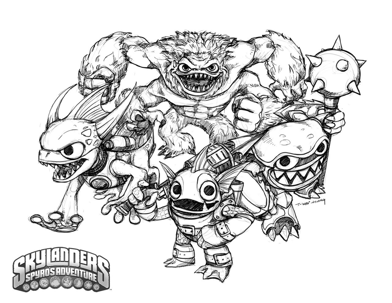 Coloring page: Skylanders (Cartoons) #43574 - Free Printable Coloring Pages