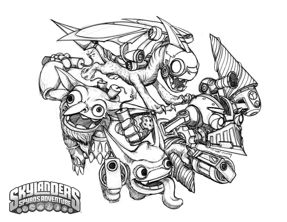 Coloring page: Skylanders (Cartoons) #43609 - Free Printable Coloring Pages