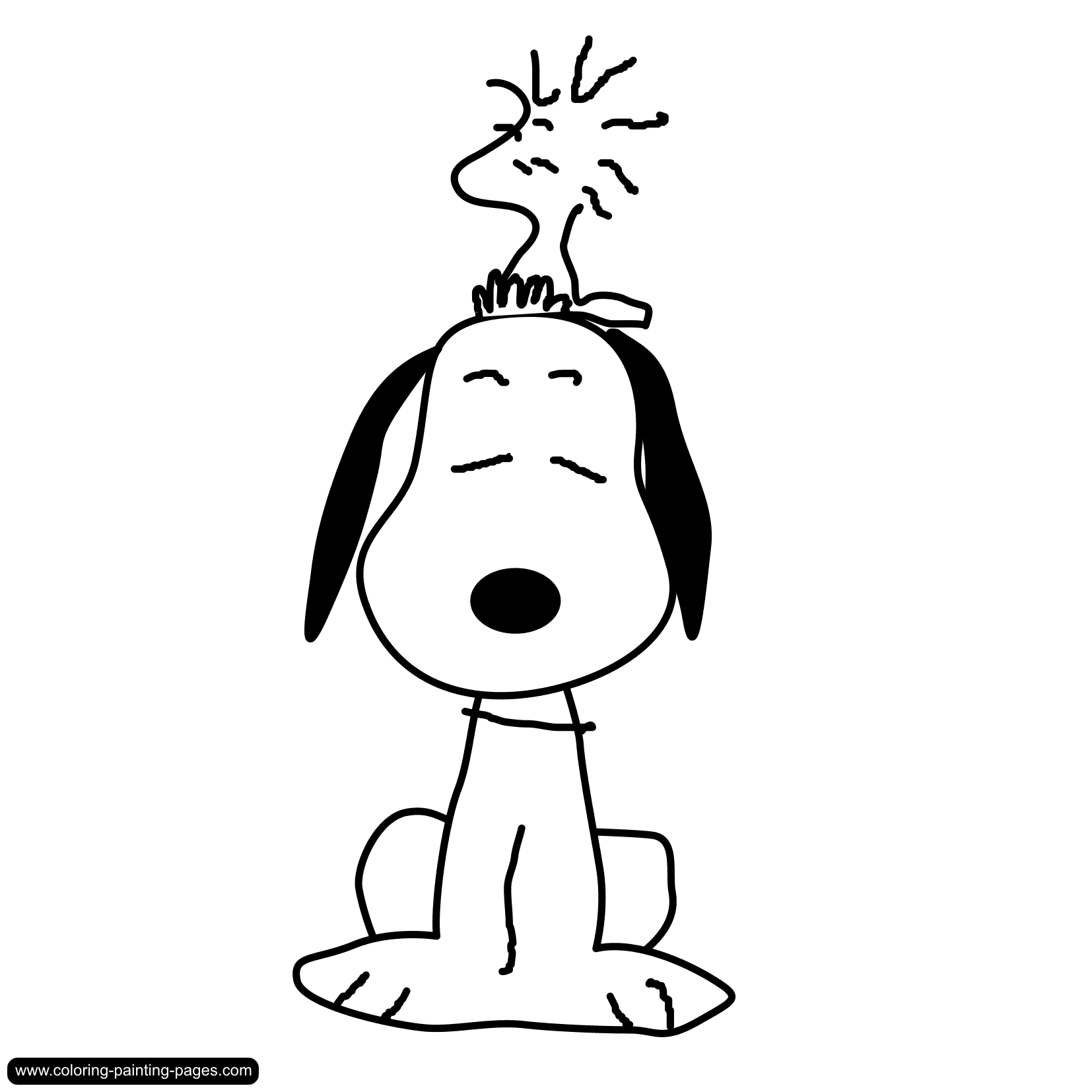 Coloring page: Snoopy (Cartoons) #27055 - Free Printable Coloring Pages