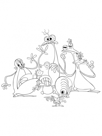 Coloring page: Space Goofs (Cartoons) #34490 - Free Printable Coloring Pages