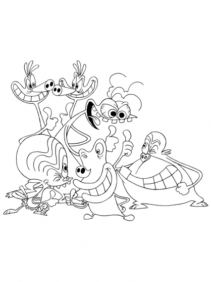 Coloring page: Space Goofs (Cartoons) #34505 - Free Printable Coloring Pages