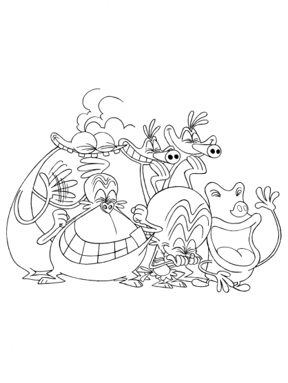 Coloring page: Space Goofs (Cartoons) #34516 - Free Printable Coloring Pages