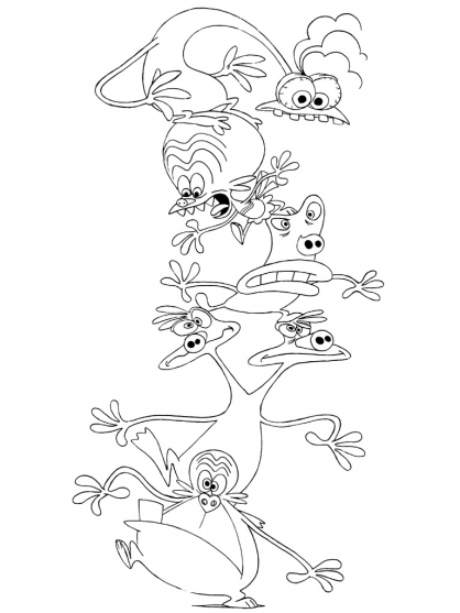 Coloring page: Space Goofs (Cartoons) #34535 - Free Printable Coloring Pages