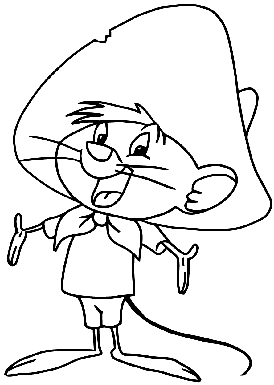 Coloring page: Speedy Gonzales (Cartoons) #30719 - Free Printable Coloring Pages