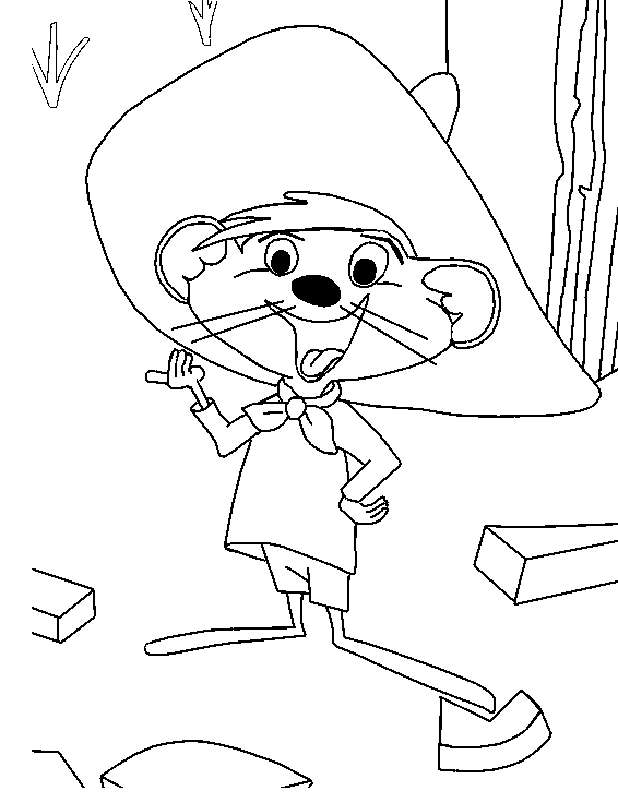 Coloring page: Speedy Gonzales (Cartoons) #30721 - Free Printable Coloring Pages