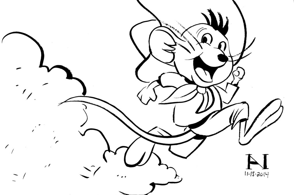 Speedy Gonzales, Drawing by Celestino Alertse