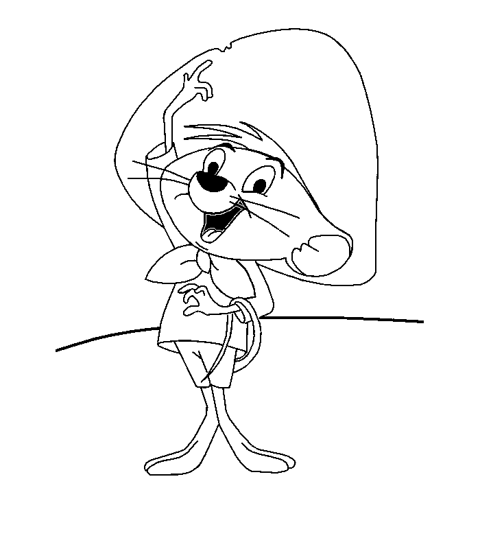 Coloring page: Speedy Gonzales (Cartoons) #30733 - Free Printable Coloring Pages