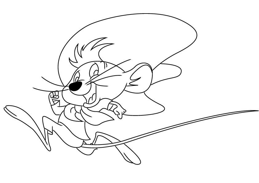 Drawing Speedy Gonzales #30739 (Cartoons) – Printable coloring pa...