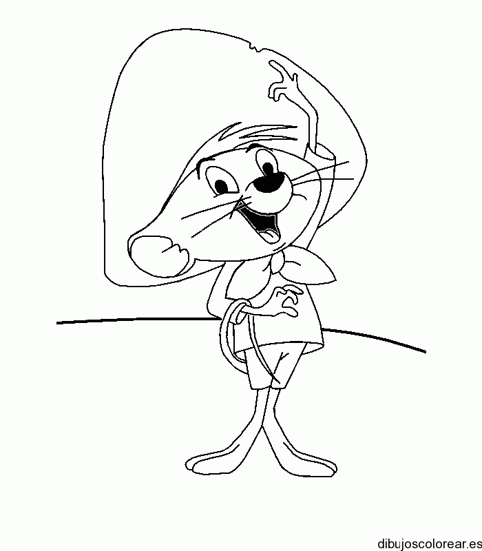 Drawing Speedy Gonzales #30741 (Cartoons) – Printable coloring pa...
