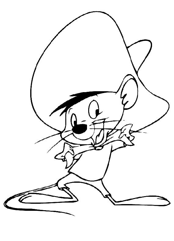 Drawings Speedy Gonzales (Cartoons) – Printable coloring pages.