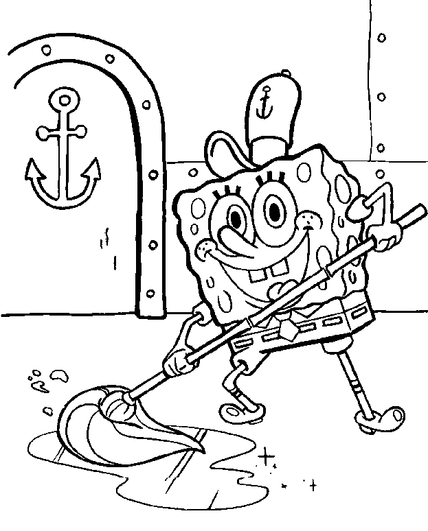 Coloring page: SquareBob SquarePants (Cartoons) #33396 - Free Printable Coloring Pages