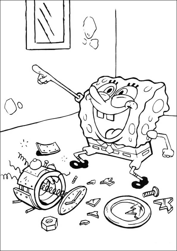 Coloring page: SquareBob SquarePants (Cartoons) #33443 - Free Printable Coloring Pages