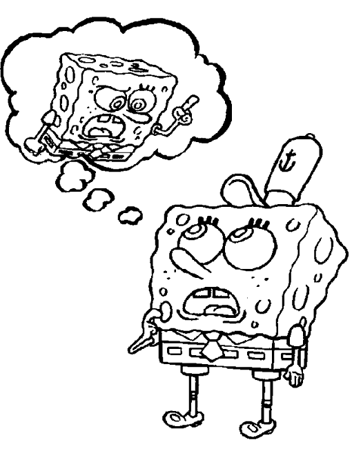 Coloring page: SquareBob SquarePants (Cartoons) #33449 - Free Printable Coloring Pages