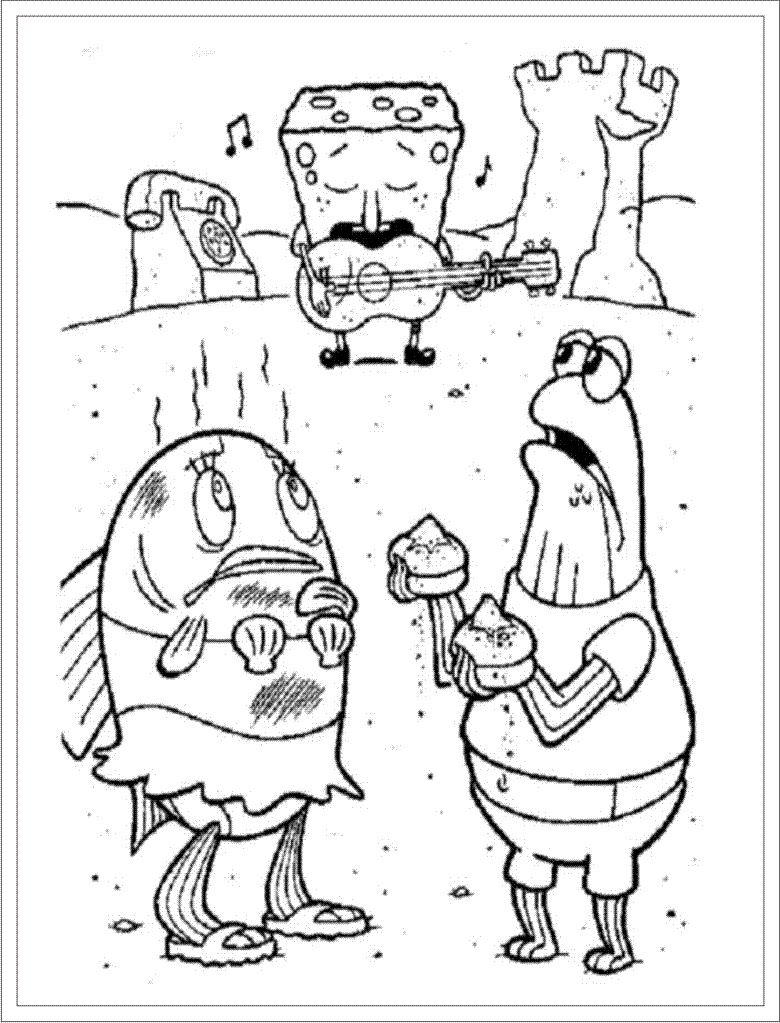 Coloring page: SquareBob SquarePants (Cartoons) #33451 - Free Printable Coloring Pages