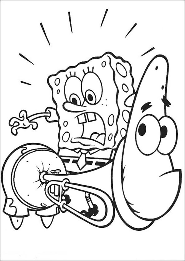 Coloring page: SquareBob SquarePants (Cartoons) #33461 - Free Printable Coloring Pages