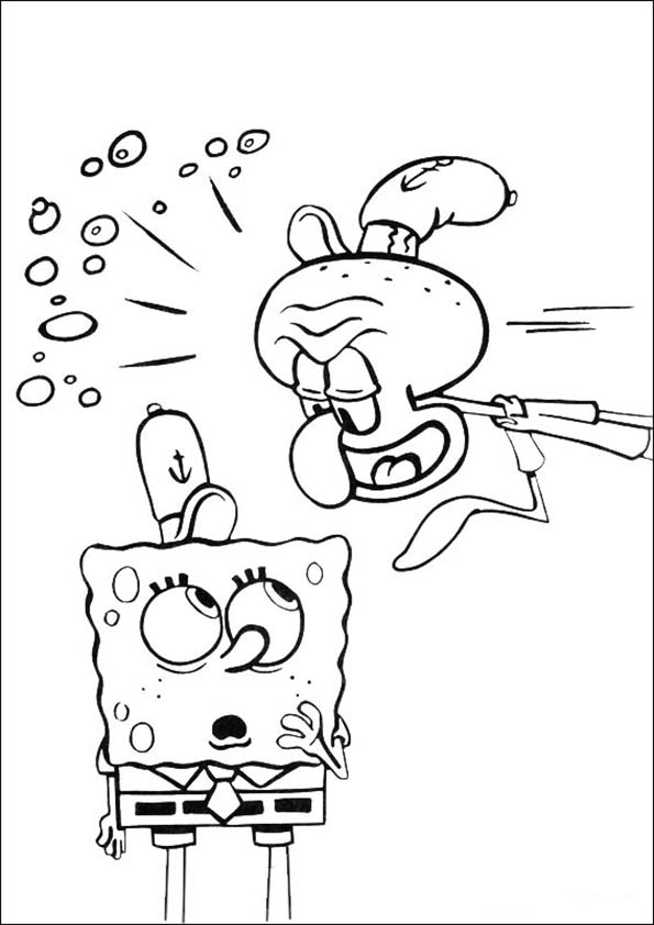 Coloring page: SquareBob SquarePants (Cartoons) #33462 - Free Printable Coloring Pages