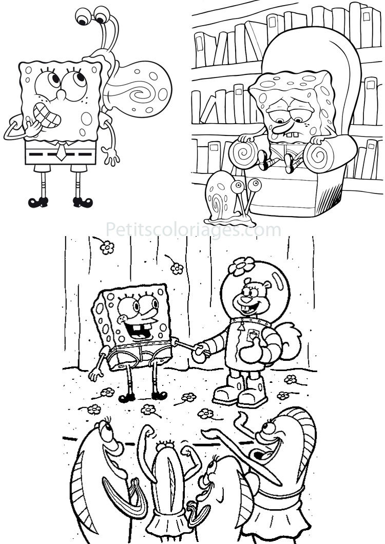 Coloring page: SquareBob SquarePants (Cartoons) #33464 - Free Printable Coloring Pages