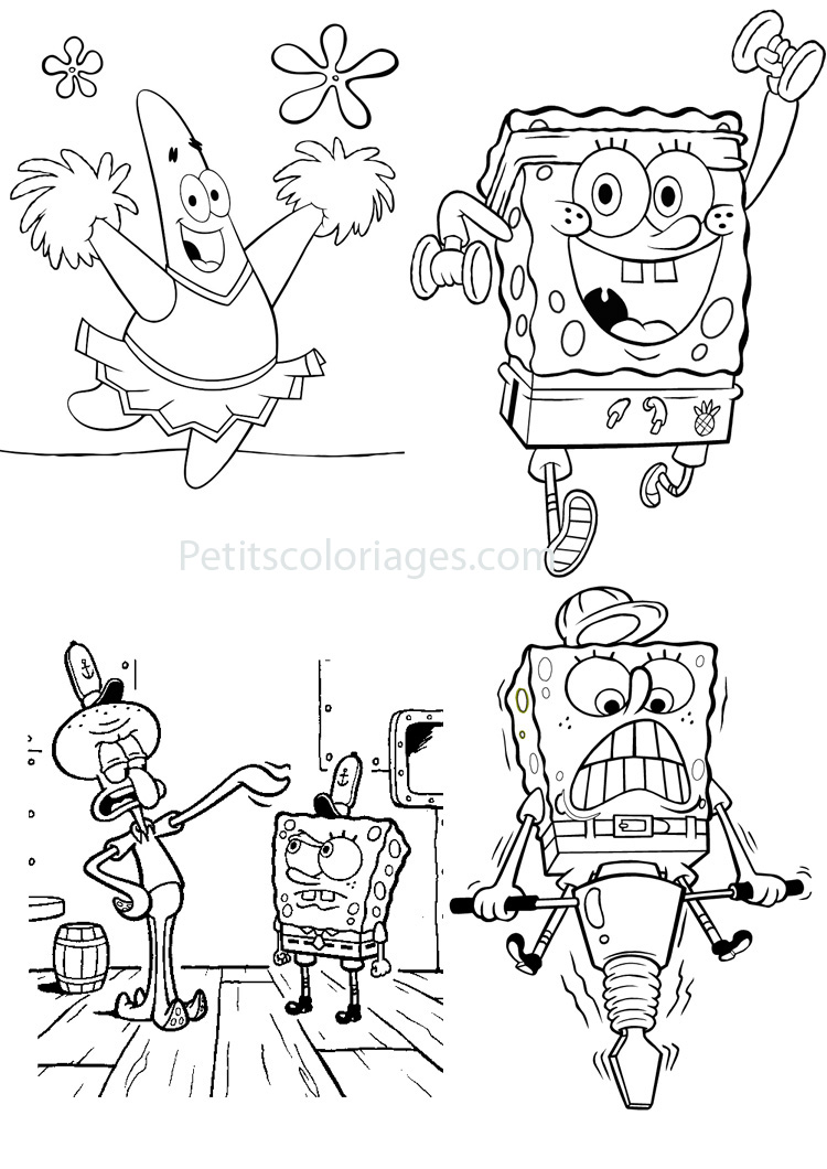 Coloring page: SquareBob SquarePants (Cartoons) #33468 - Free Printable Coloring Pages