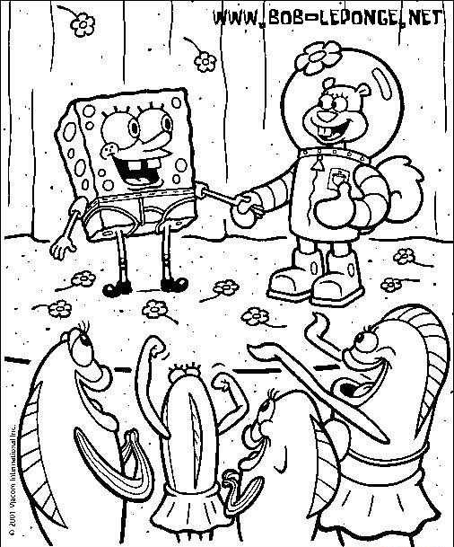 Coloring page: SquareBob SquarePants (Cartoons) #33470 - Free Printable Coloring Pages