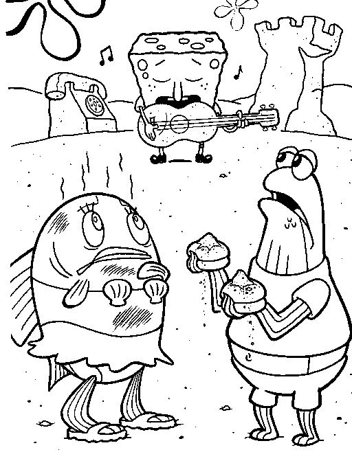 Coloring page: SquareBob SquarePants (Cartoons) #33471 - Free Printable Coloring Pages