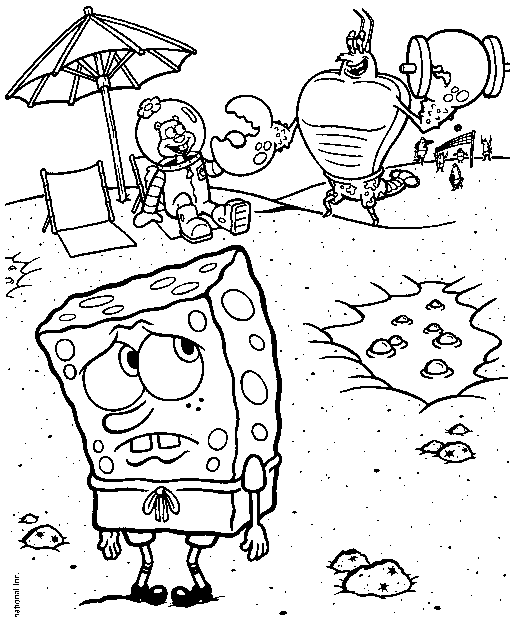 Coloring page: SquareBob SquarePants (Cartoons) #33472 - Free Printable Coloring Pages