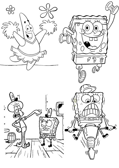 Coloring page: SquareBob SquarePants (Cartoons) #33487 - Free Printable Coloring Pages