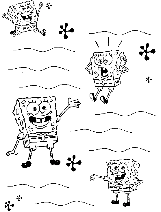 Coloring page: SquareBob SquarePants (Cartoons) #33509 - Free Printable Coloring Pages