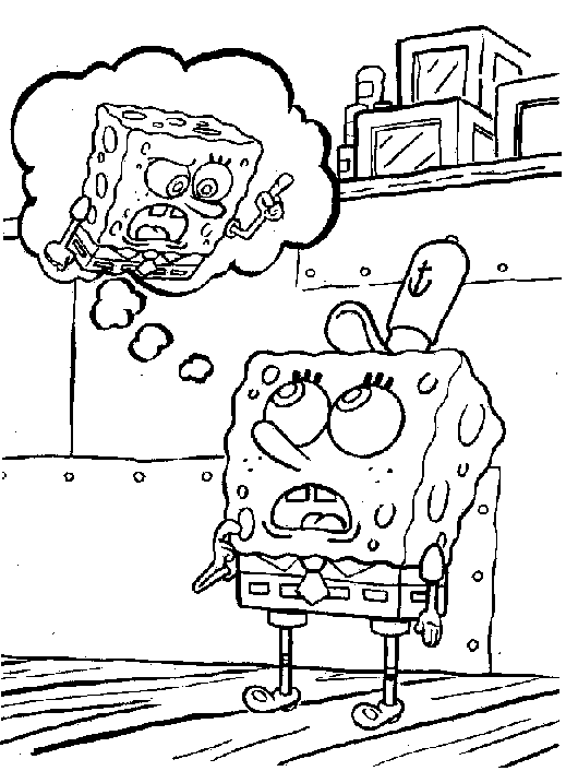 Coloring page: SquareBob SquarePants (Cartoons) #33516 - Free Printable Coloring Pages