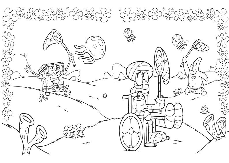 Coloring page: SquareBob SquarePants (Cartoons) #33533 - Free Printable Coloring Pages