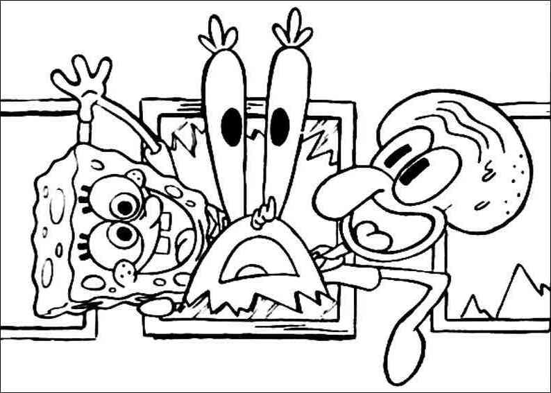 Coloring page: SquareBob SquarePants (Cartoons) #33560 - Free Printable Coloring Pages