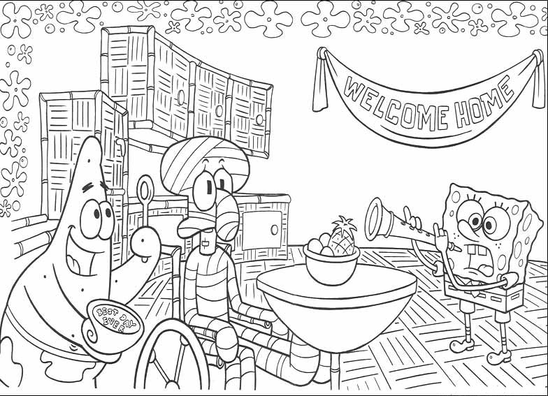 Coloring page: SquareBob SquarePants (Cartoons) #33588 - Free Printable Coloring Pages