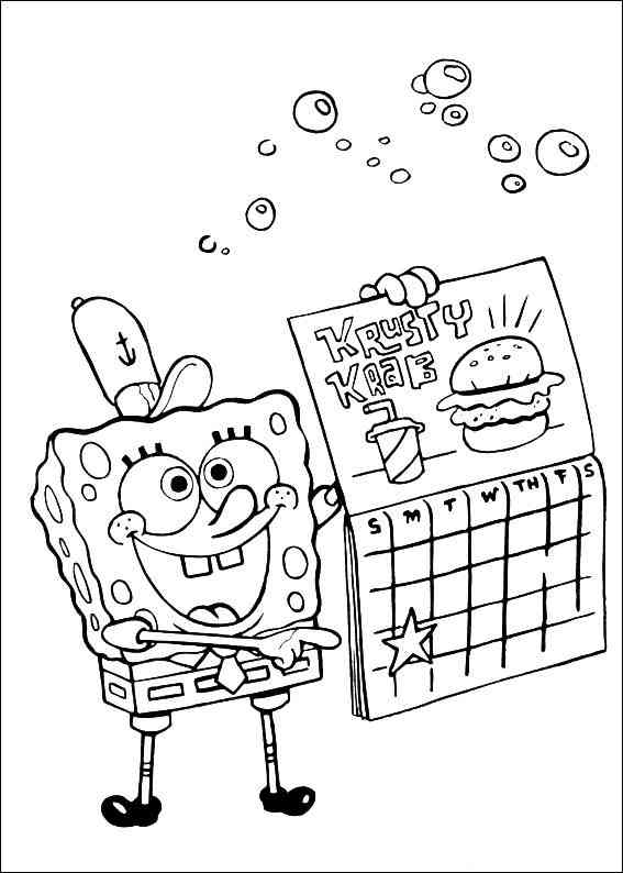 Coloring page: SquareBob SquarePants (Cartoons) #33591 - Free Printable Coloring Pages