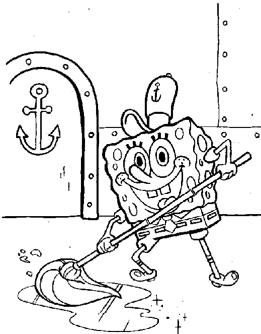 Coloring page: SquareBob SquarePants (Cartoons) #33609 - Free Printable Coloring Pages