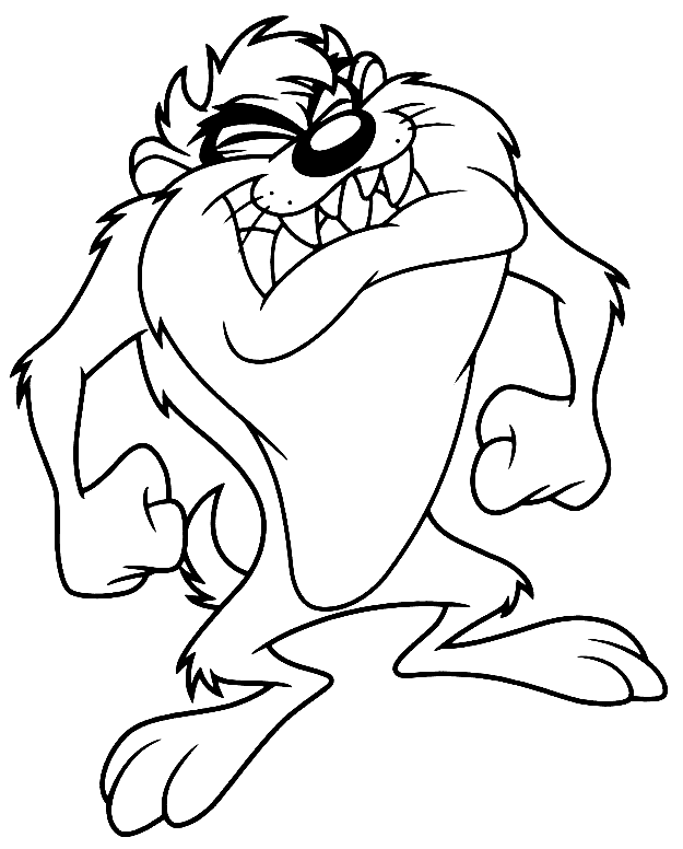 Coloring page: Taz (Cartoons) #30914 - Free Printable Coloring Pages