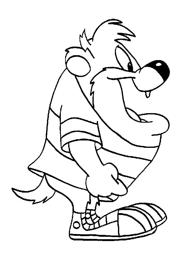 Coloring page: Taz (Cartoons) #30917 - Free Printable Coloring Pages
