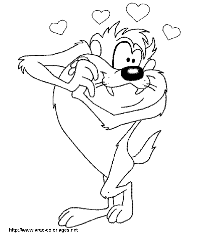Coloring page: Taz (Cartoons) #30919 - Free Printable Coloring Pages