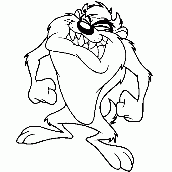 Coloring page: Taz (Cartoons) #30924 - Free Printable Coloring Pages