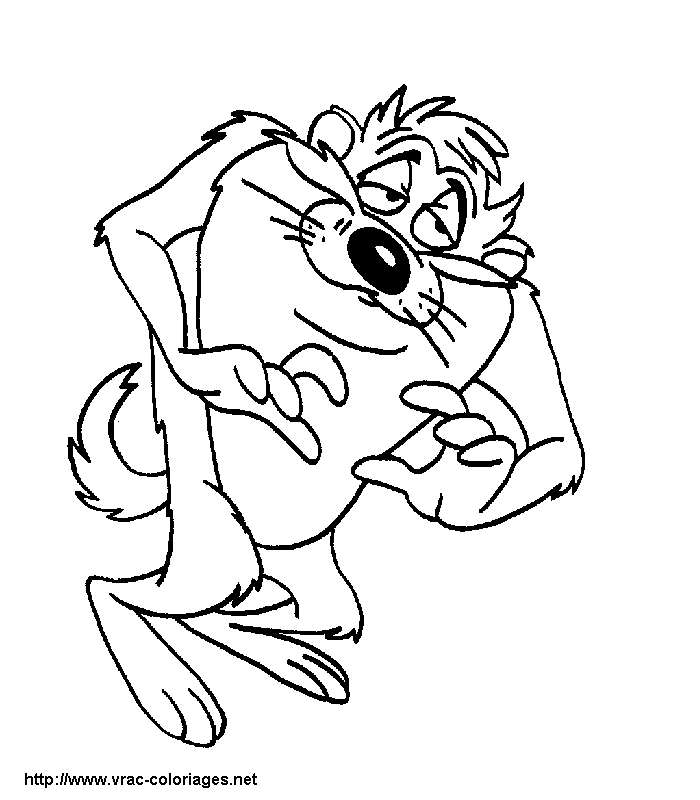 Coloring page: Taz (Cartoons) #30930 - Free Printable Coloring Pages