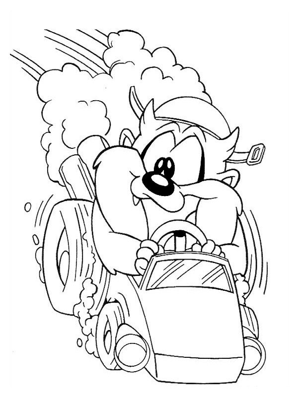 Coloring page: Taz (Cartoons) #30932 - Free Printable Coloring Pages