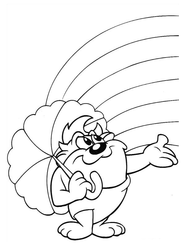 Coloring page: Taz (Cartoons) #30936 - Free Printable Coloring Pages