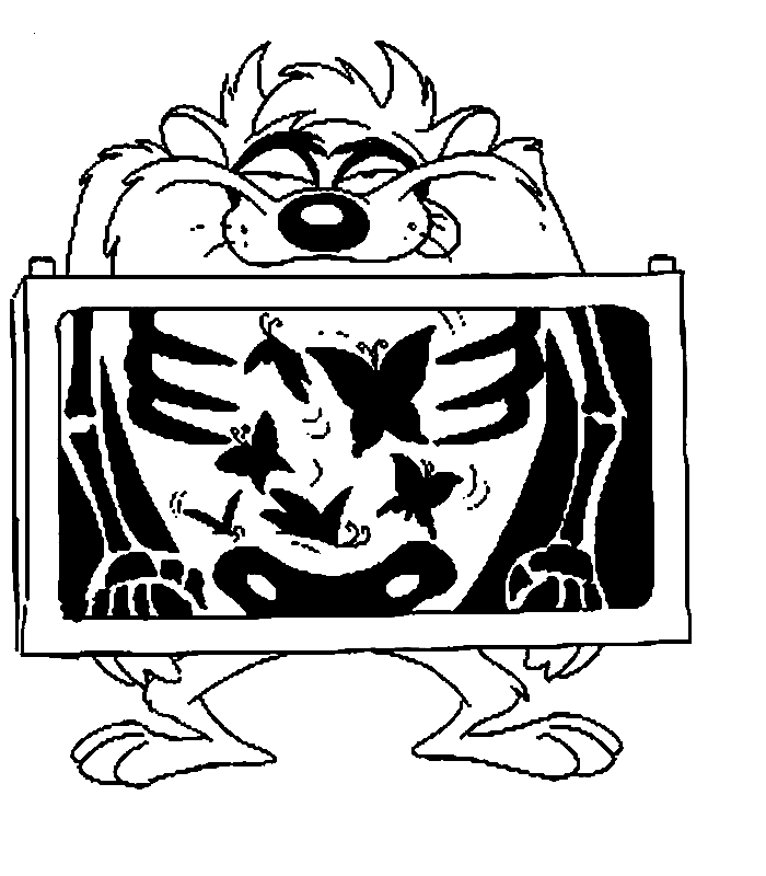 Coloring page: Taz (Cartoons) #30948 - Free Printable Coloring Pages