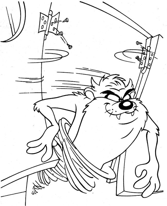 Coloring page: Taz (Cartoons) #30973 - Free Printable Coloring Pages