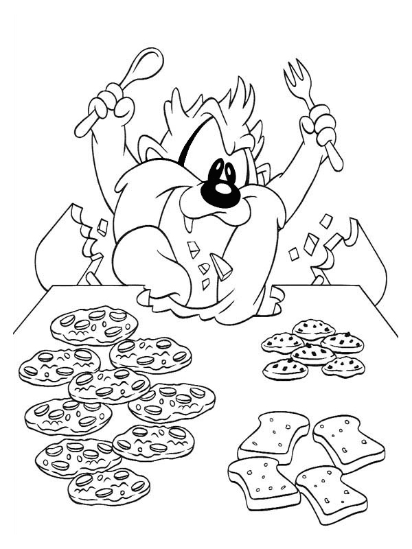 Coloring page: Taz (Cartoons) #31006 - Free Printable Coloring Pages