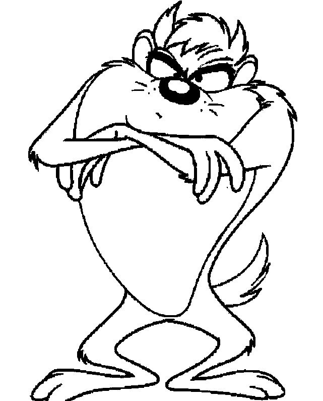 Coloring page: Taz (Cartoons) #31036 - Free Printable Coloring Pages