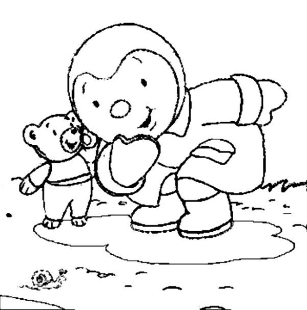 Coloring page: Tchoupi and Doudou (Cartoons) #34086 - Free Printable Coloring Pages