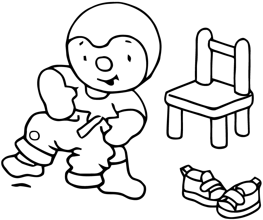 Coloring page: Tchoupi and Doudou (Cartoons) #34107 - Free Printable Coloring Pages