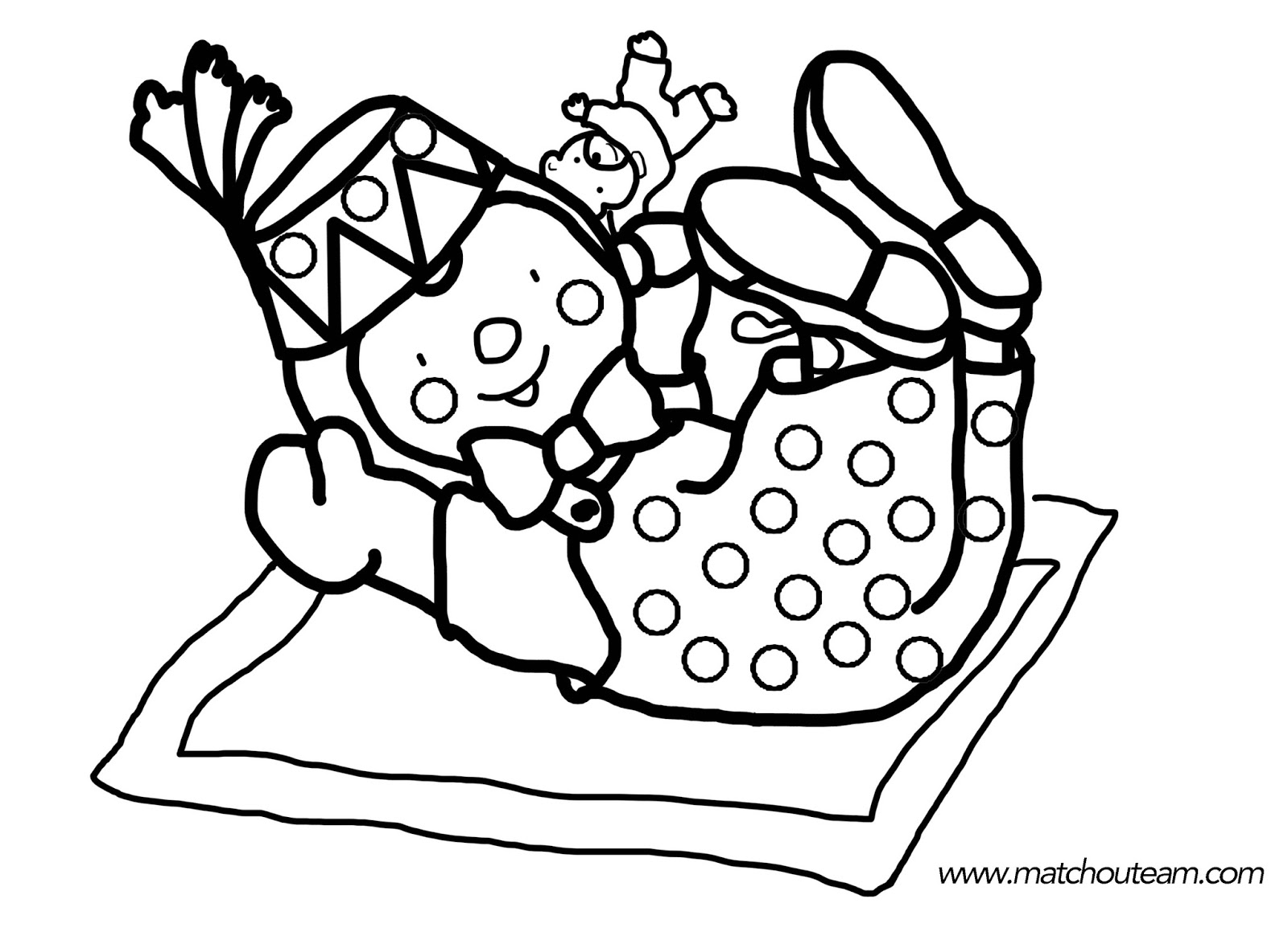 Coloring page: Tchoupi and Doudou (Cartoons) #34112 - Free Printable Coloring Pages