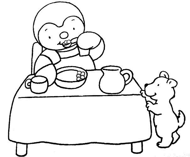 Drawing Tchoupi and Doudou #34130 (Cartoons) – Printable coloring pages