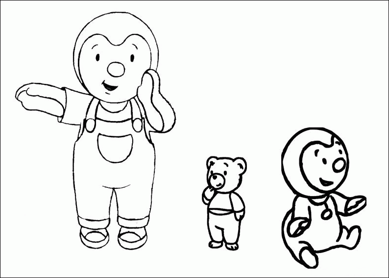 Coloring page: Tchoupi and Doudou (Cartoons) #34133 - Free Printable Coloring Pages